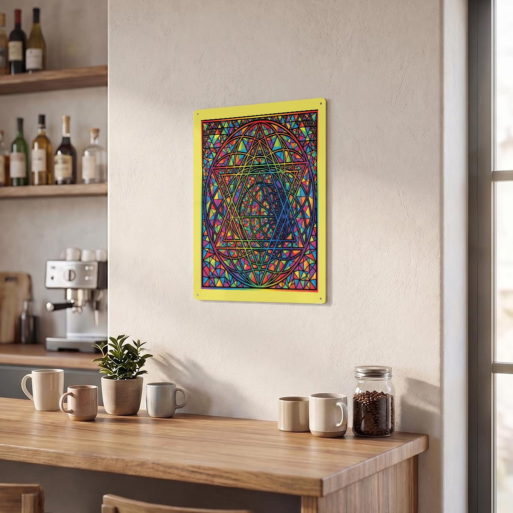 Thickened Rectangular Iron Wall Painting Printed in Canada