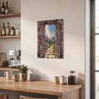 Light Through An Open Door Thickened Rectangular Iron Wall Painting
