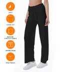 All-Over Print Women's High-waisted Straight-leg Trousers