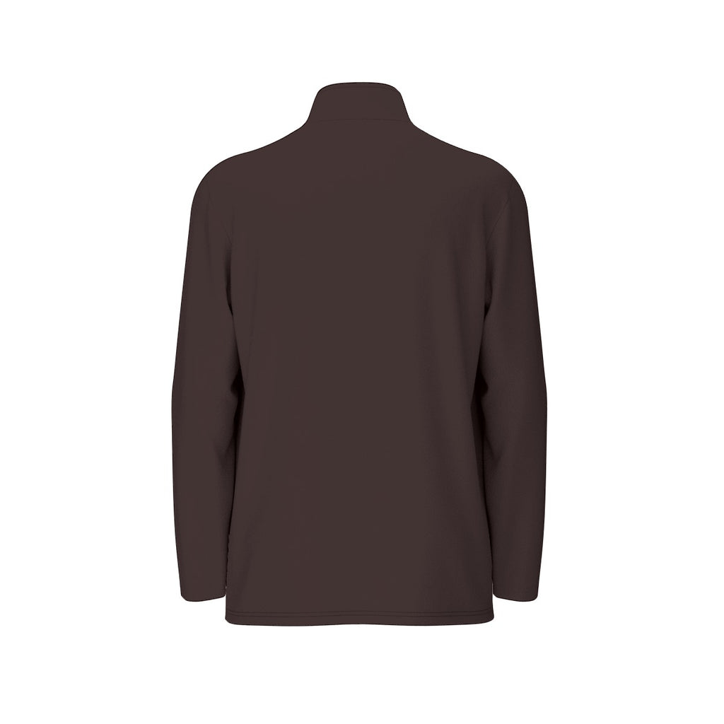 Maglia sportiva da uomo con stampa all-over, colletto e maniche lunghe