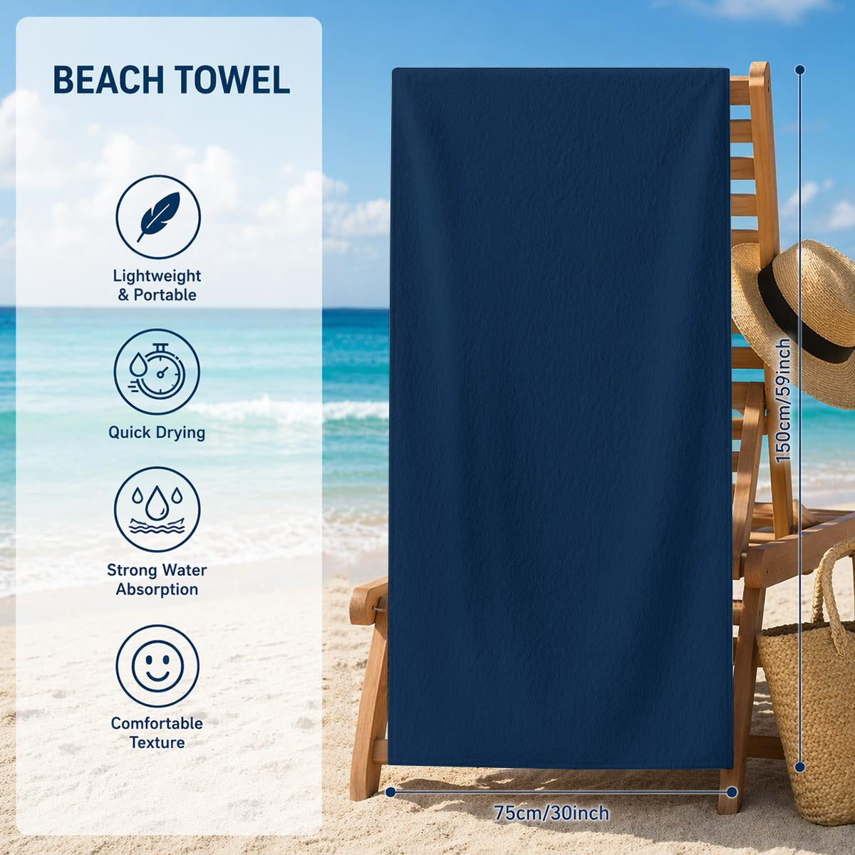 Adult Beach Towel Printed in Canada|320GSM