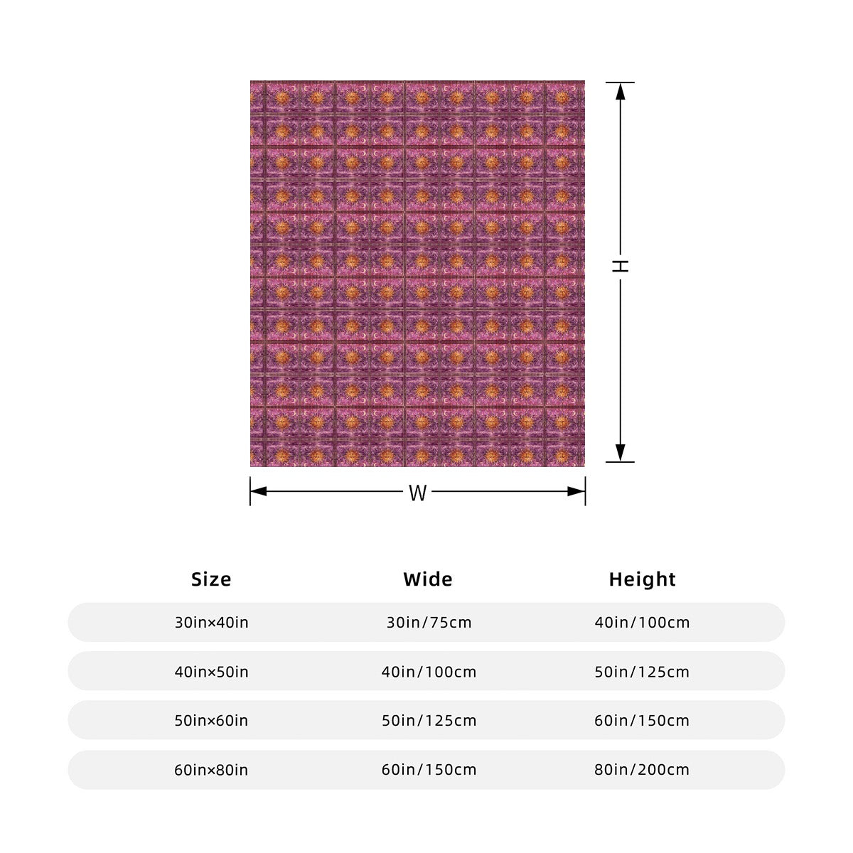 Gram Flannel Blanket - Vertical Style Printed in USA|290GSM