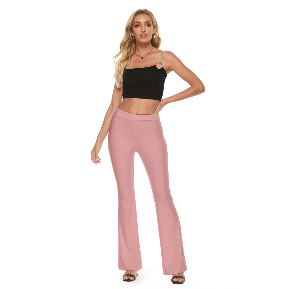 All-Over Print Women's High Elastic Flare Pants