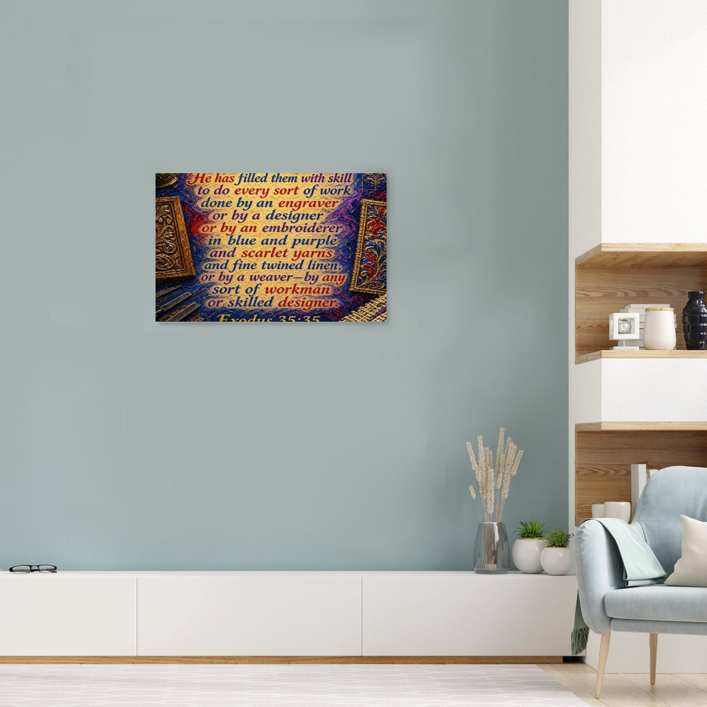 Bible Quote Framed Single-Piece Mural Printed in USA 3:2