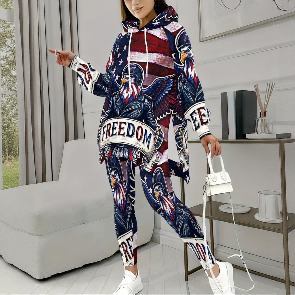 All-Over Print Women's Stretch Hoodie Set