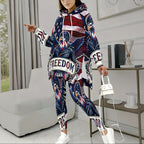 All-Over Print Women's Stretch Hoodie Set