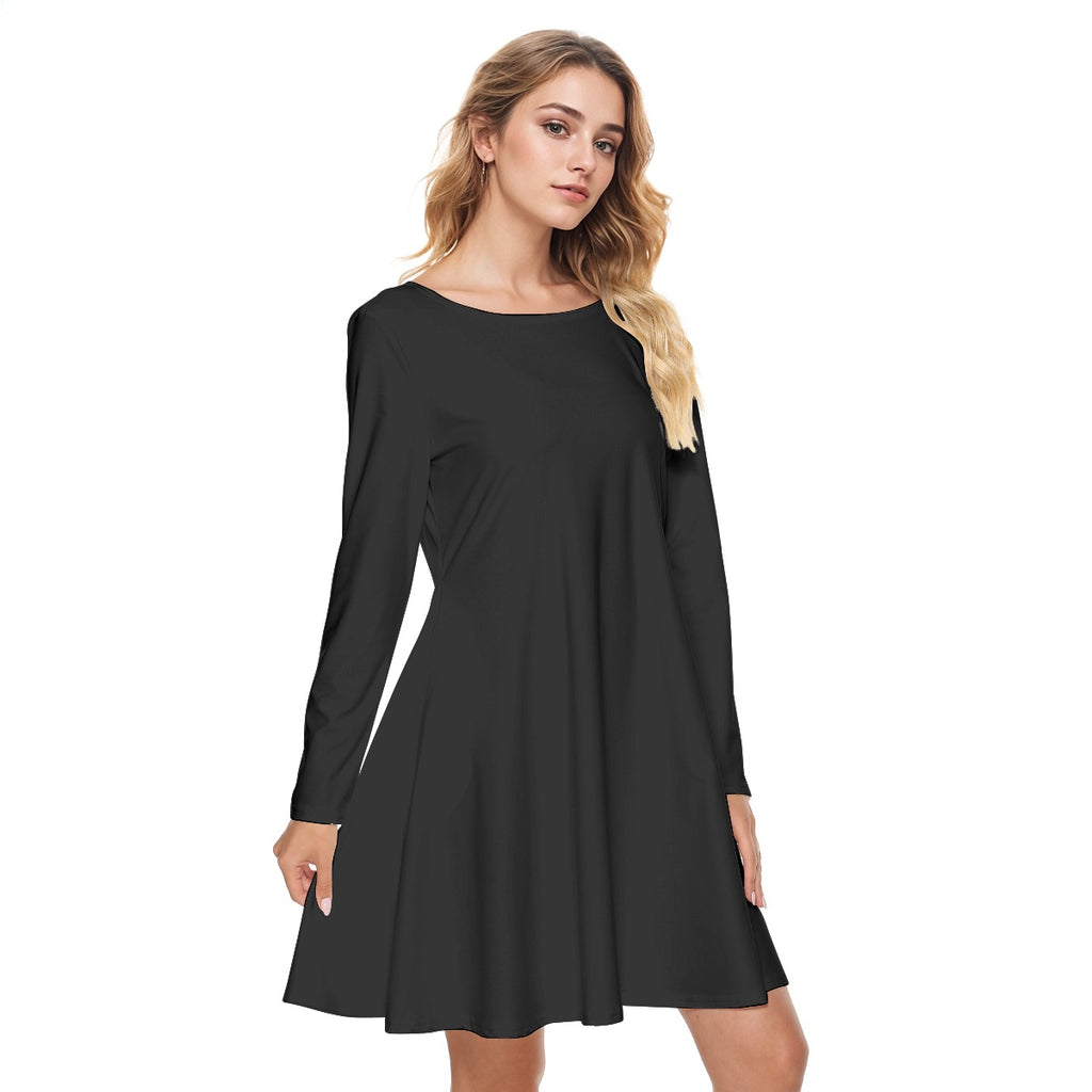 All-Over Print Women's Round Neck Dress|190GSM Cotton