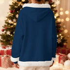 All-Over Print Women's Fleece Hoodie With Decorative Trim