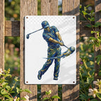 Golfer's Thickened Rectangular Iron Wall Painting Printed in Canada