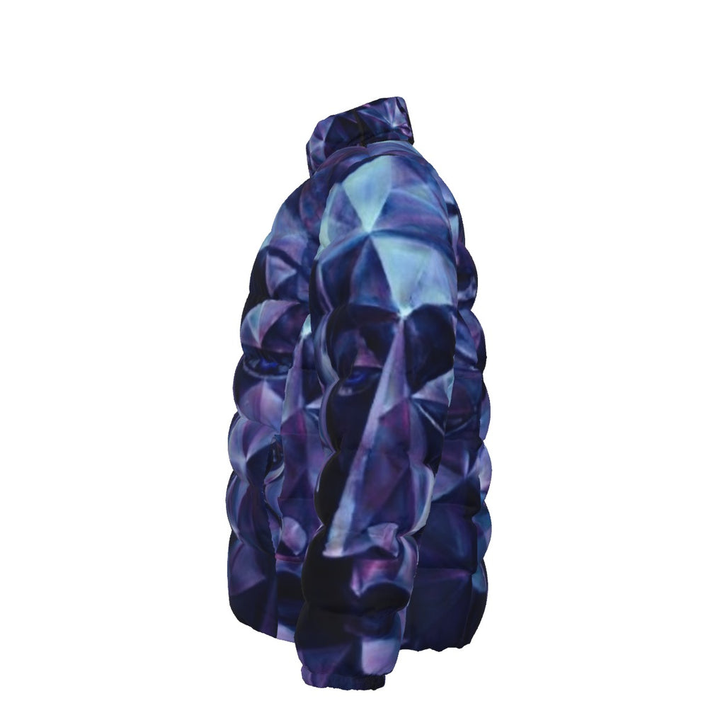 All-Over Print Unisex Stand collar slim down jacket