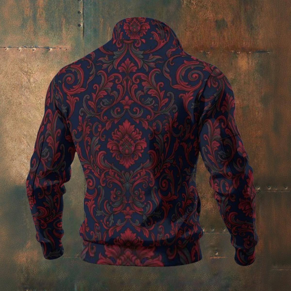 All-Over Print Men's Thick Knit Fleece Jacket