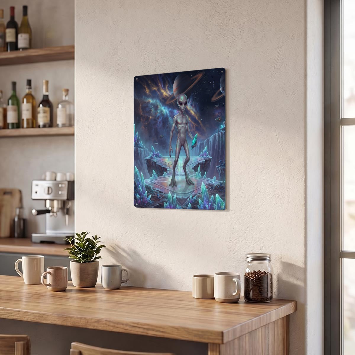 Thickened Rectangular Iron Wall Painting Printed in Canada