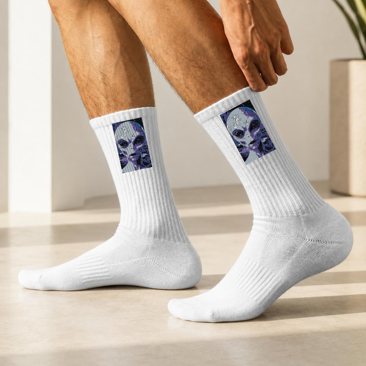 Embroidery Sports Cotton Crew Socks|Cotton