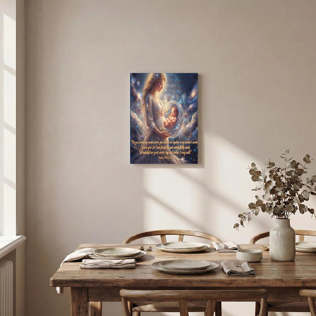 Bible Themed Quotes Designs WIth Purpose Brand Vertical Framed Canvas Wall