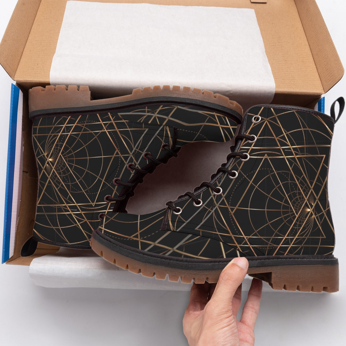 All-Over Print Men's Martin Short Boots