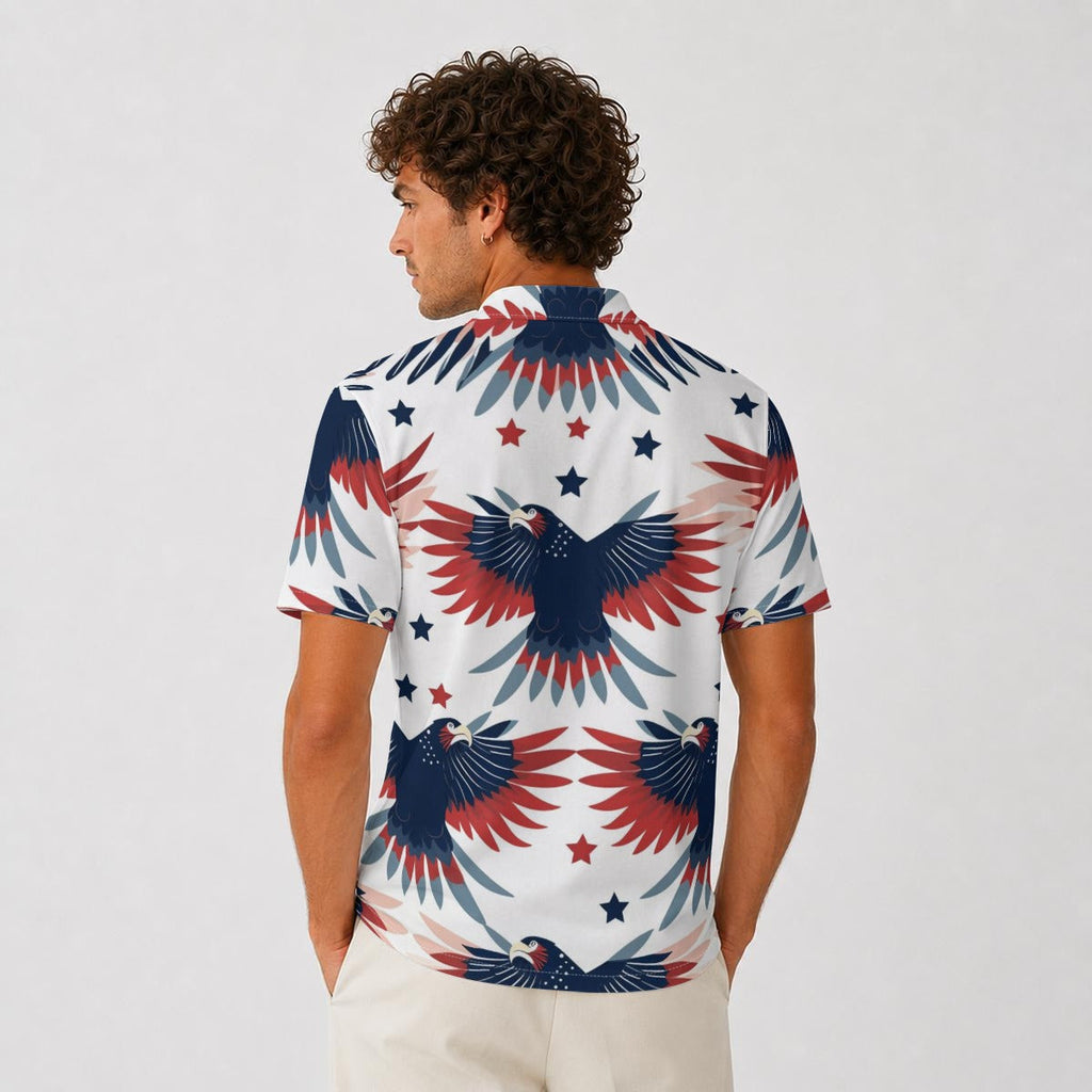 Polo da uomo in poliestere pesante con stampa all-over|210 g/m²