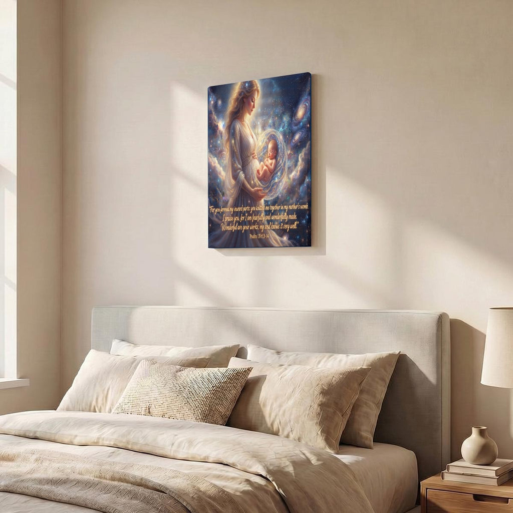 Bible Themed Quotes Designs WIth Purpose Brand Vertical Framed Canvas Wall