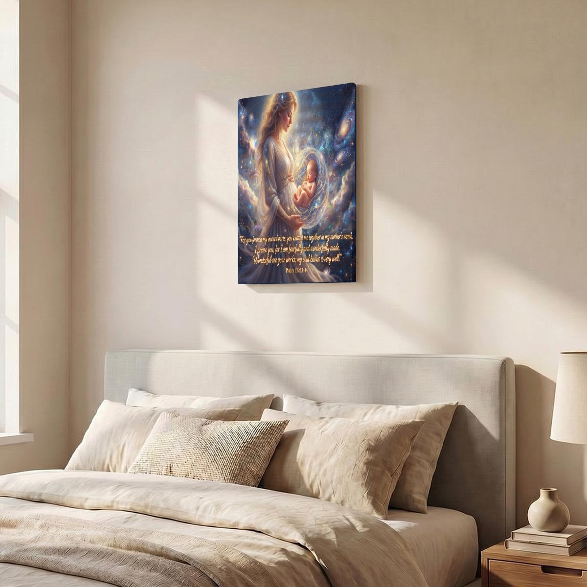 Bible Themed Quotes Designs WIth Purpose Brand Vertical Framed Canvas Wall