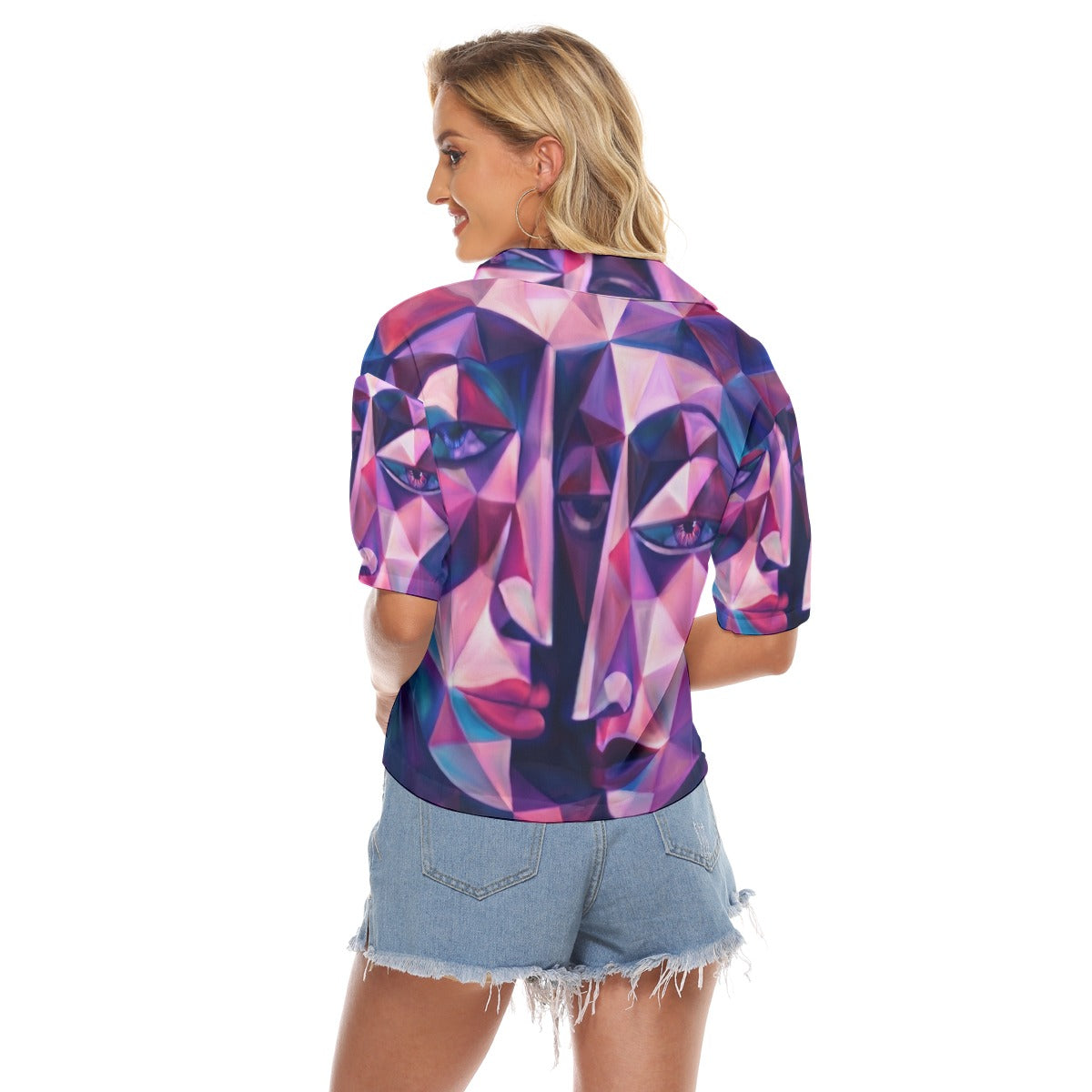 All-Over Print Women's V-neck Shirts