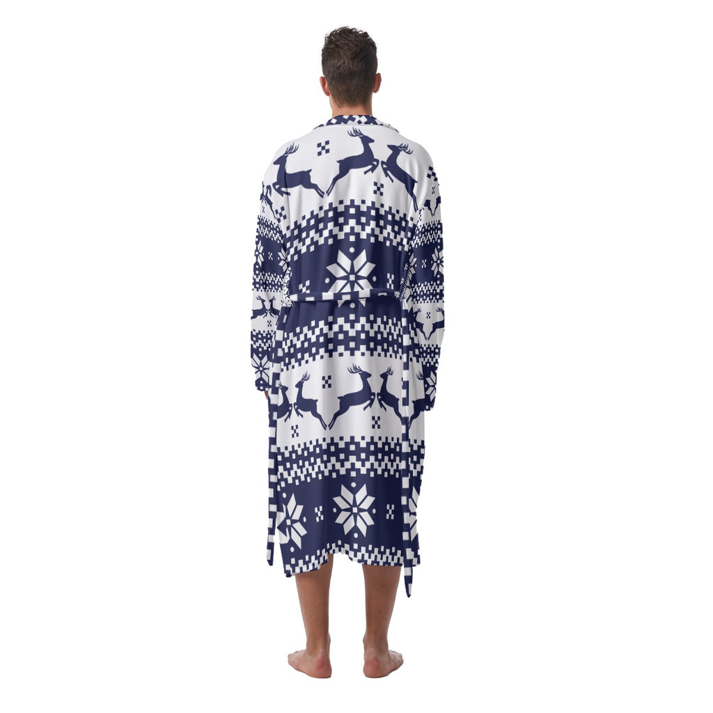All-Over Print Men's Heavy Fleece Robe