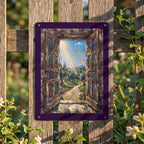 Light Through An Open Foor Thickened Rectangular Iron Wall Painting Printed in Canada