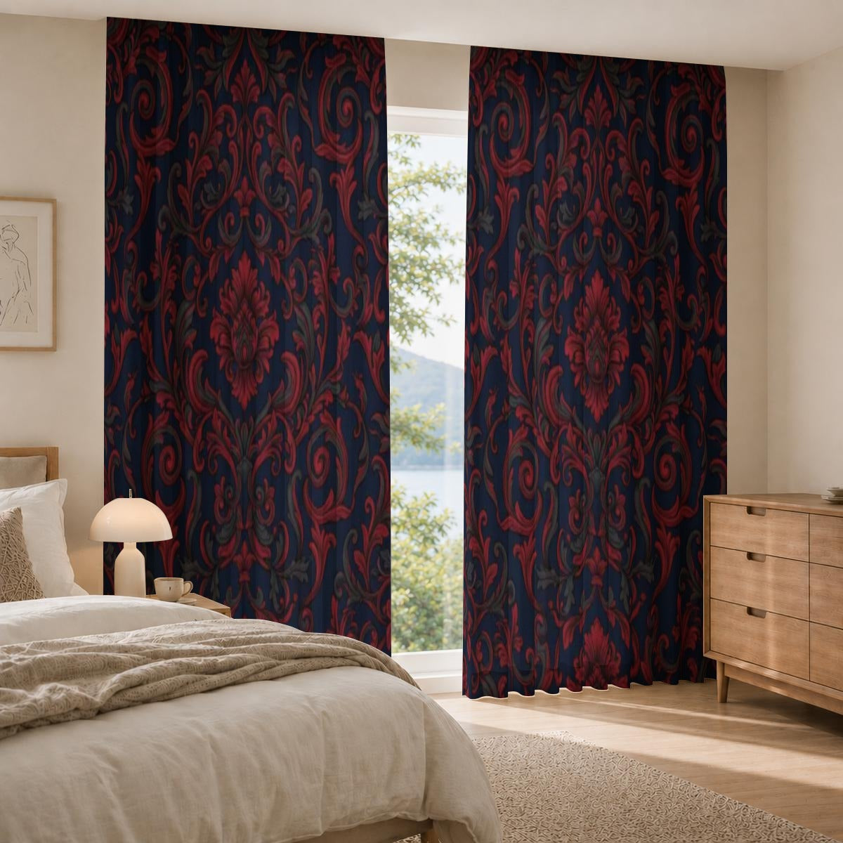 Square Blackout Curtains with Hooks | 265(GSM