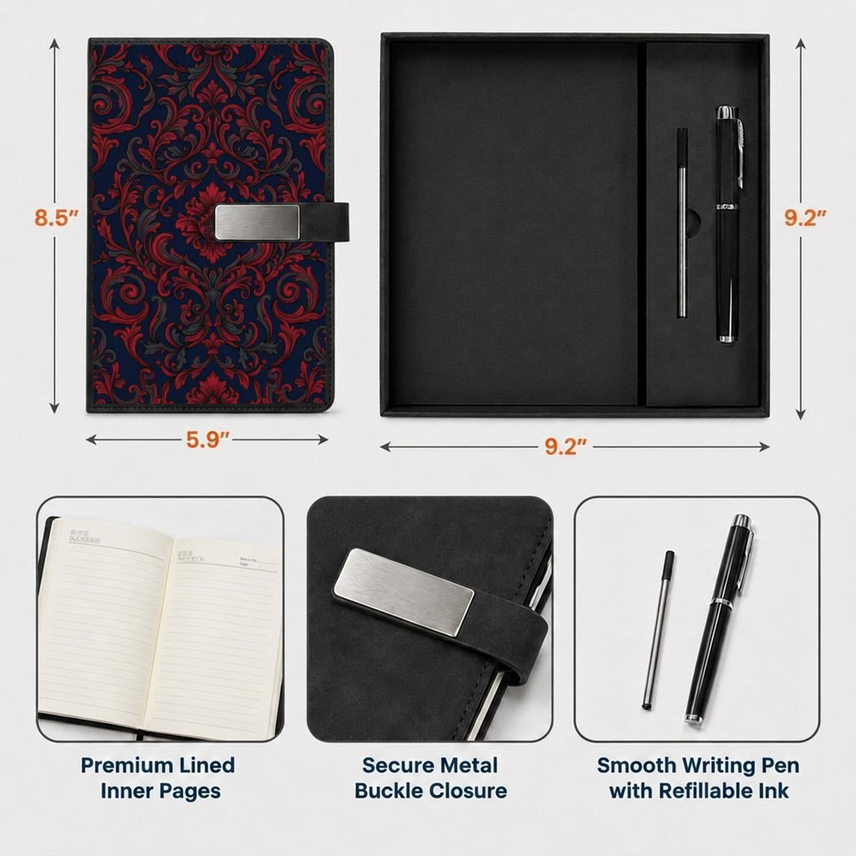 Notebook Gift Set with Metal Pen