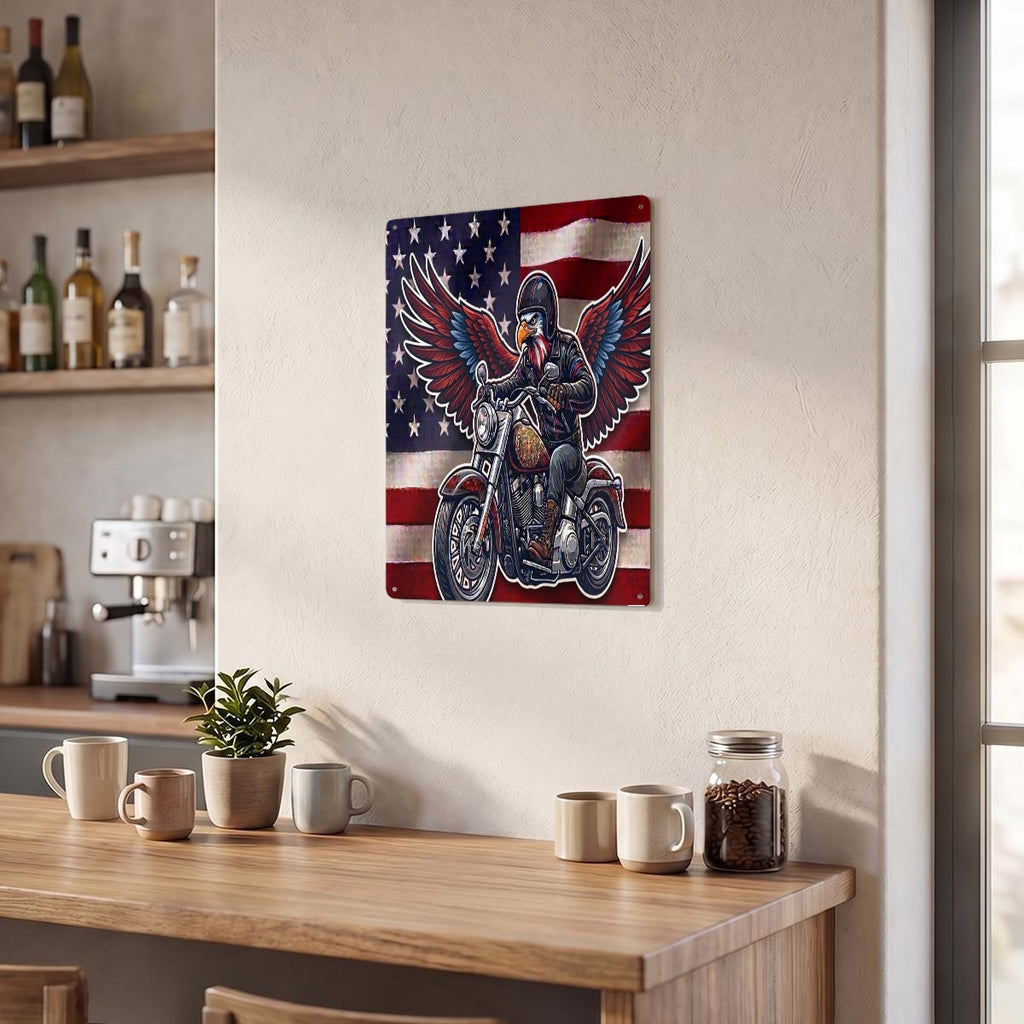Eagle Thickened Rectangular Iron Wall Painting Printed in Canada