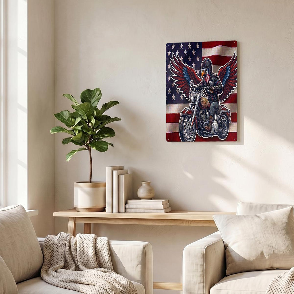 Eagle Thickened Rectangular Iron Wall Painting Printed in Canada