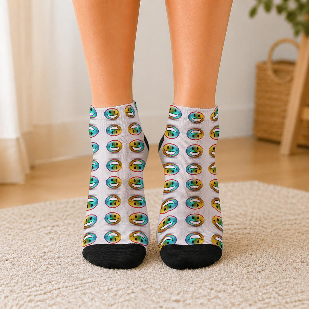 All-Over Print Unisex Color-Block Athletic Socks