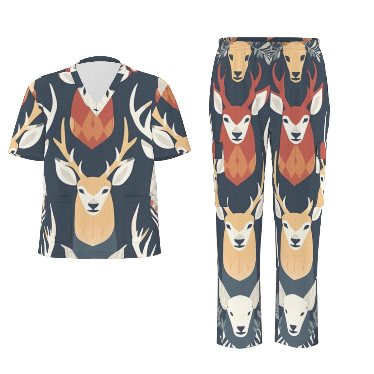 All-Over Print Unisex Scrub Set|Birdseye