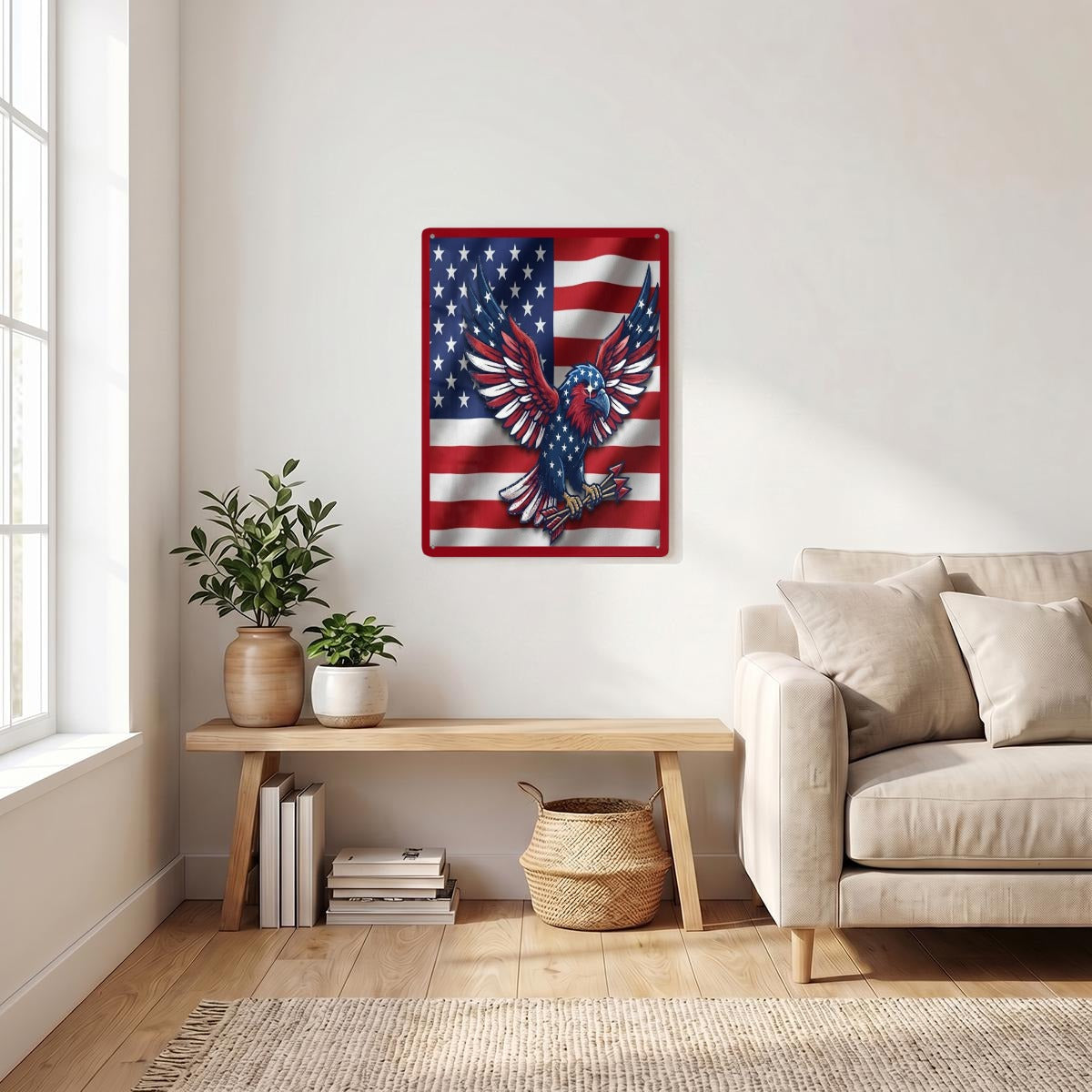 Thickened Rectangular Iron Wall Painting Printed in Canada