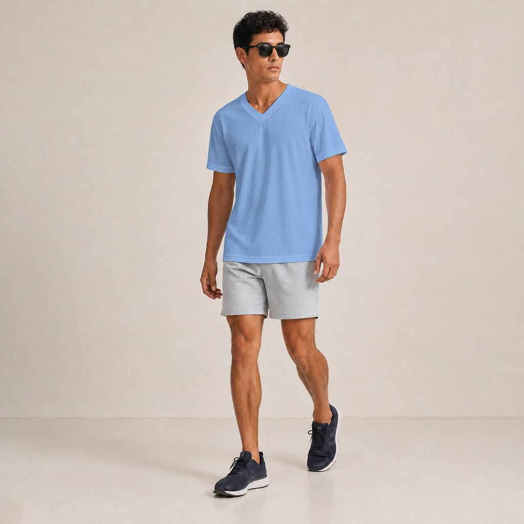 All-Over Print Men’s Classic V-Neck T-Shirt|Bonded Seam