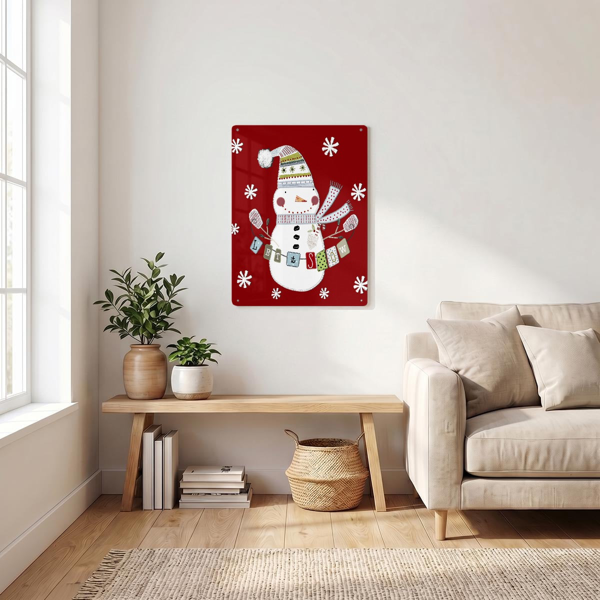 Thickened Rectangular Iron Wall Painting Printed in Canada