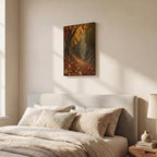 Autumn Leaves Vertical Framed Canvas Wall Art Printed in Canada