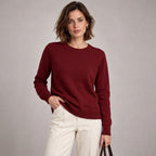 Unisex Soft Wool-Blend Crewneck Knit Sweater|Embroidery