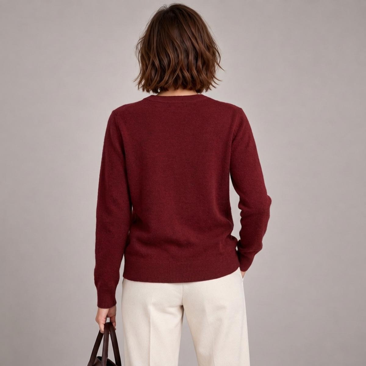 Unisex Soft Wool-Blend Crewneck Knit Sweater|Embroidery