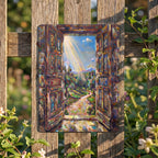 Thickened Rectangular Iron Wall Painting Printed in Canada