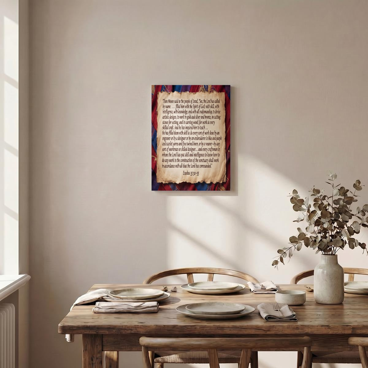 Bible Themed Quotes Designs WIth Purpose Brand Vertical Framed Canvas Wall