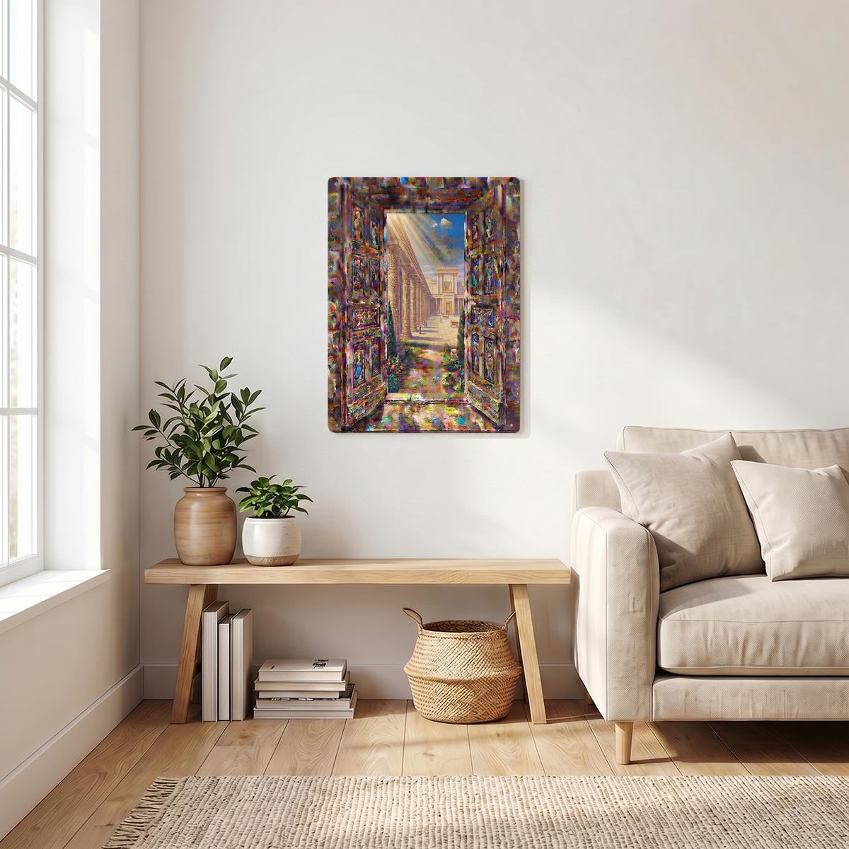 Thickened Rectangular Iron Wall Painting Printed in Canada