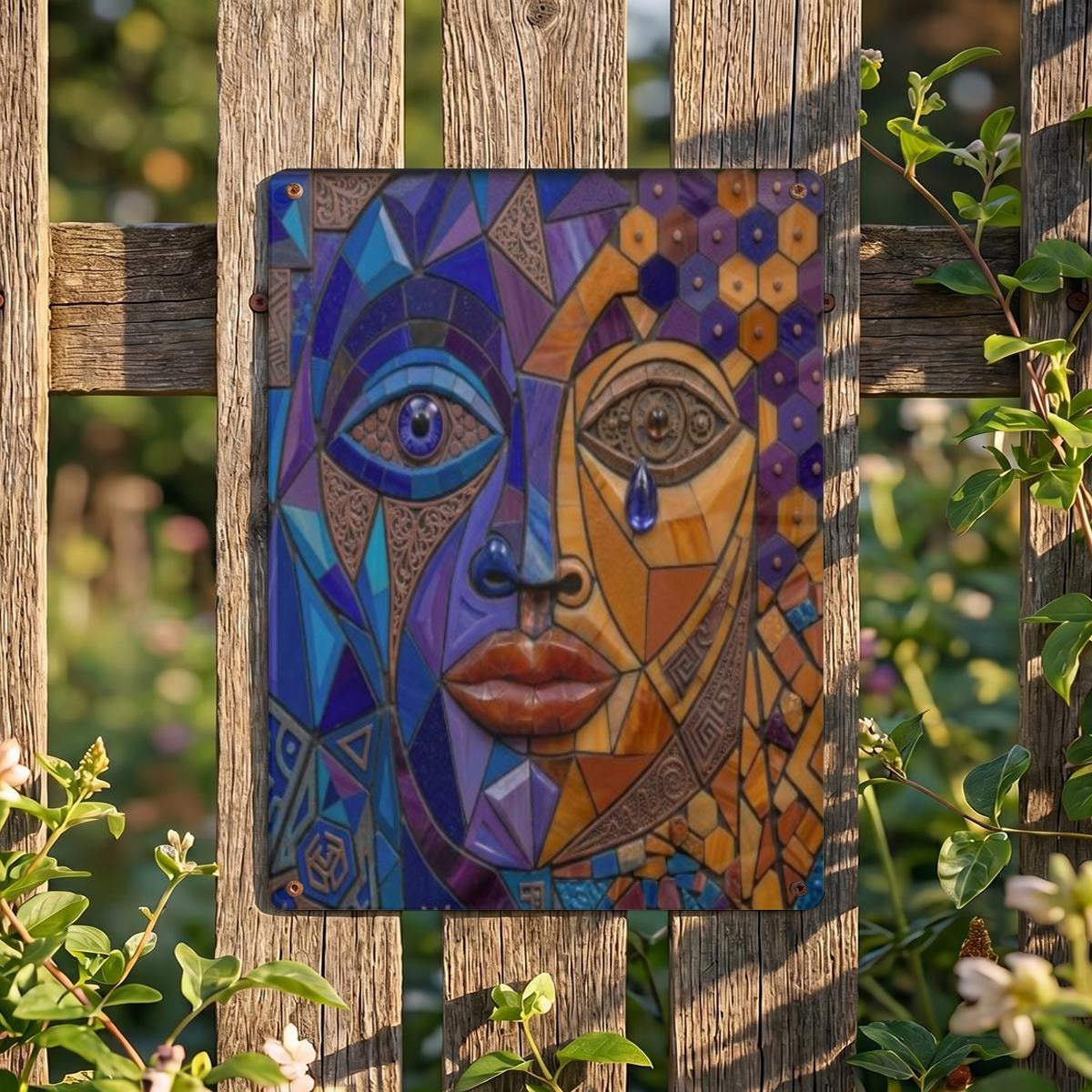 Thickened Rectangular Iron Wall Painting Printed in Canada