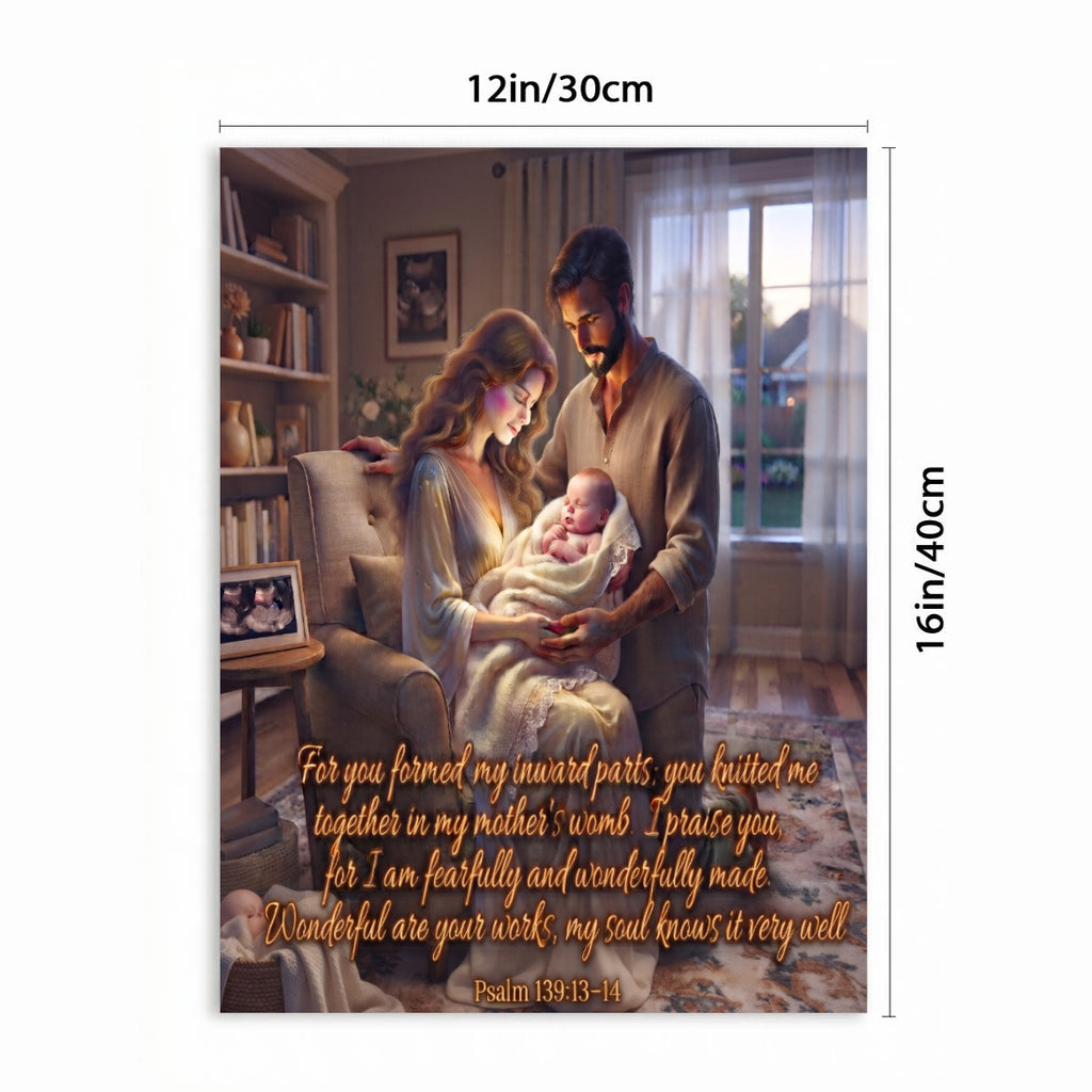 Bible Themed Quotes Designs WIth Purpose Brand Vertical Framed Canvas Wall New Baby