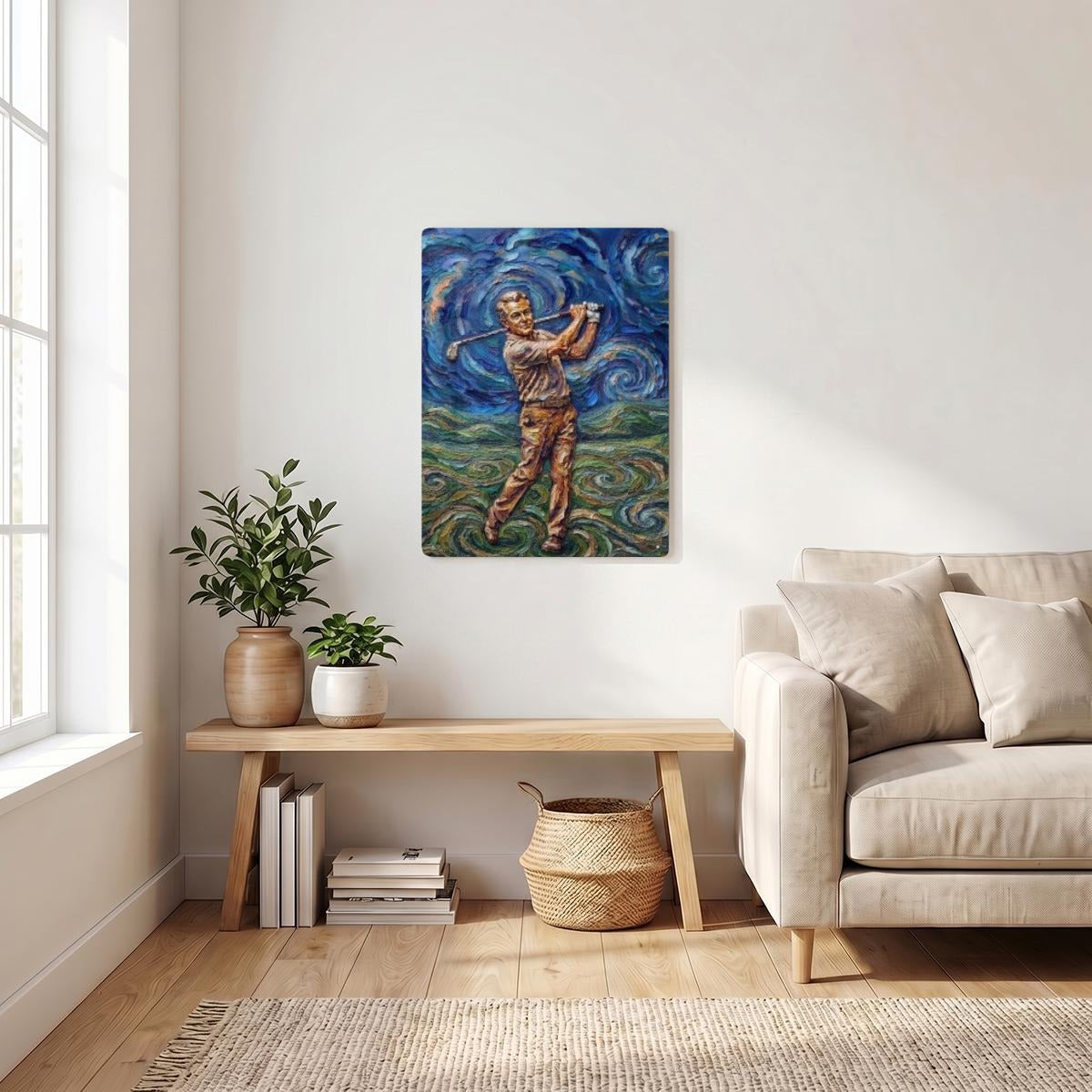 Thickened Rectangular Iron Wall Painting Printed in Canada