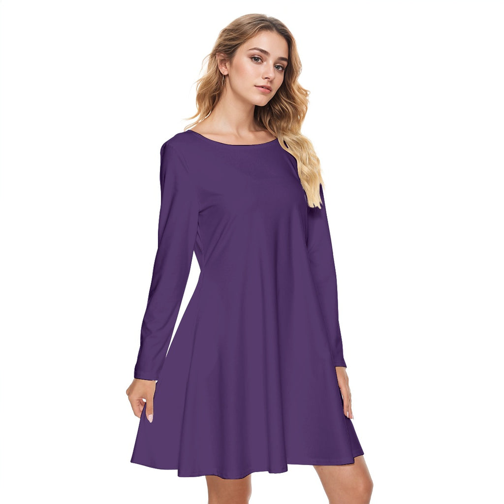 All-Over Print Women's Round Neck Dress|190GSM Cotton