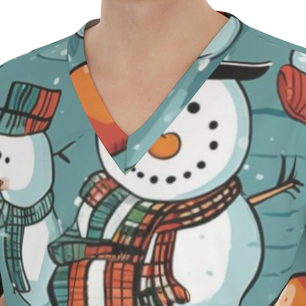 Ensemble de tenue médicale unisexe à motif intégral avec six poches
