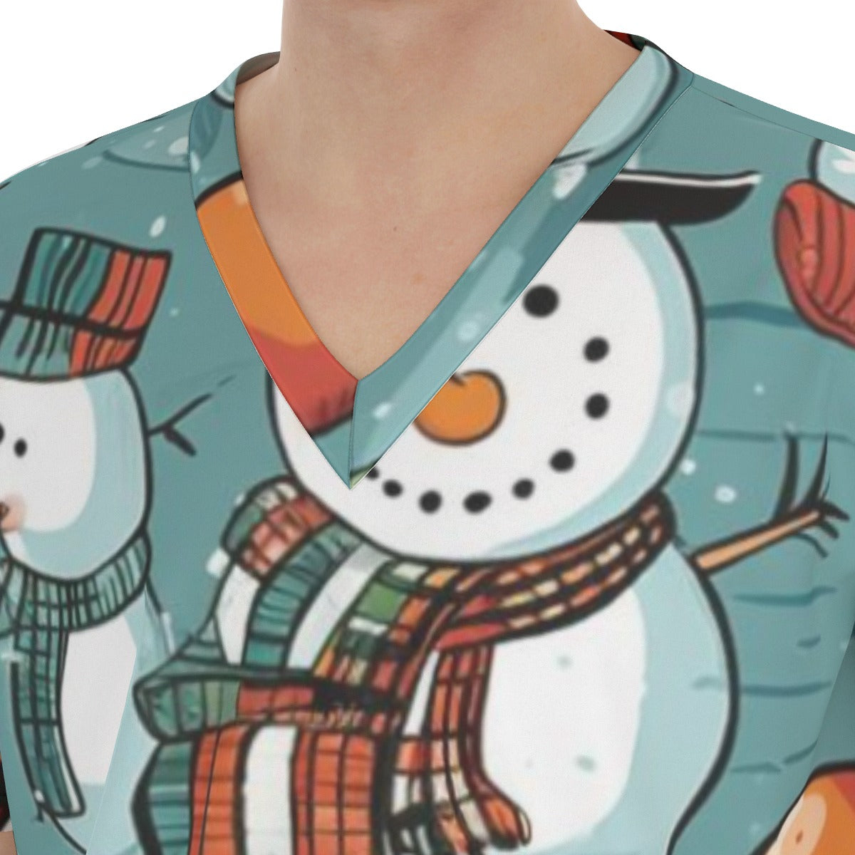 All-Over Print Unisex Scrub Set With Six Pocket