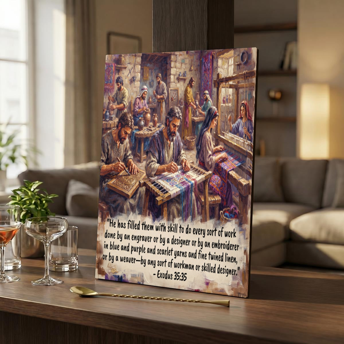Vertical Framed Canvas Wall Art Printed in Canada