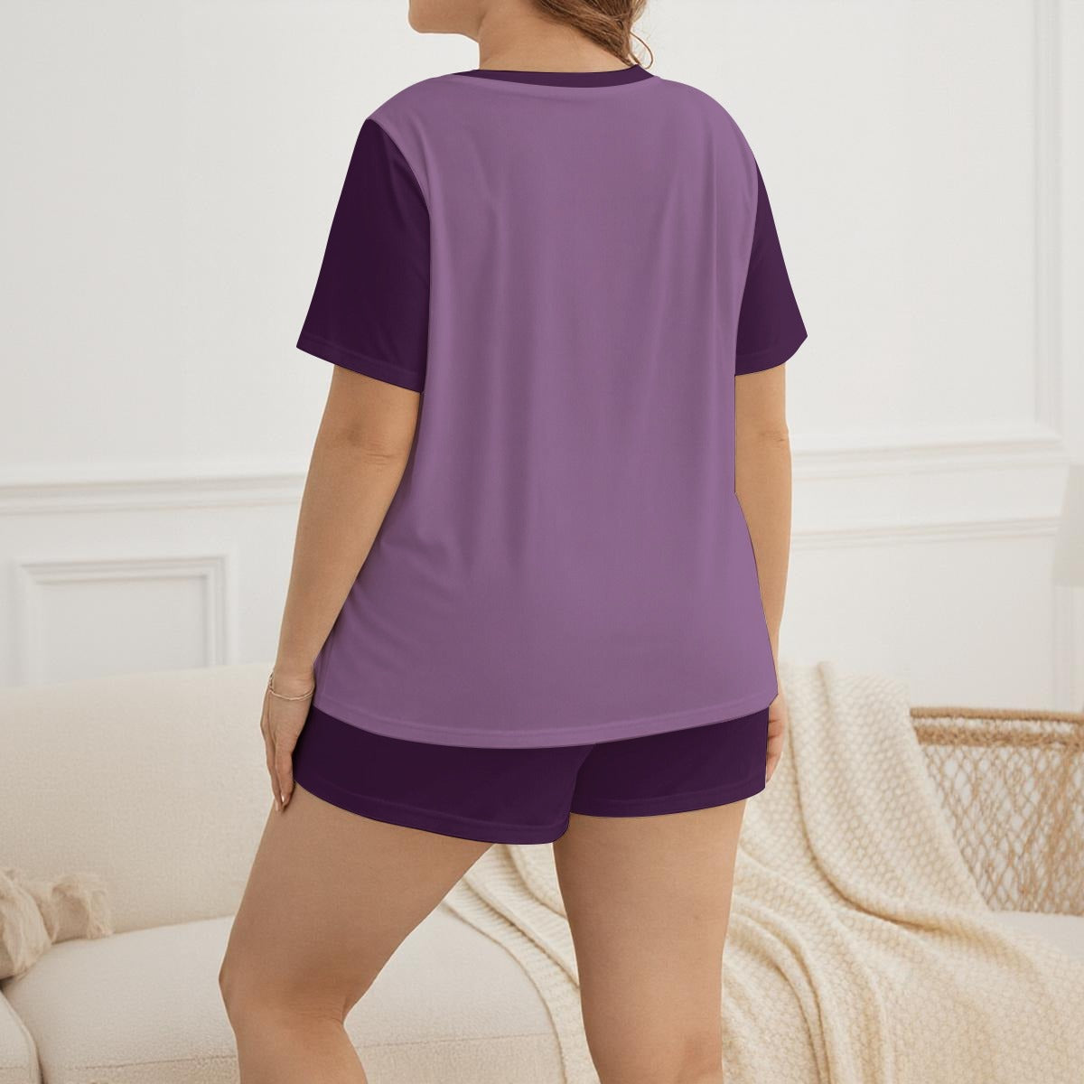 All-Over Print Women's Soft-Touch Pajama Set With Shorts