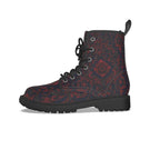 All-Over Print Women's Martin Short Boots With Black Bottom