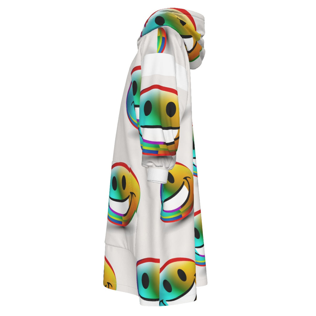 All-Over Print Kid's Sherpa Fleece Mid-Length Hoodie Blanket